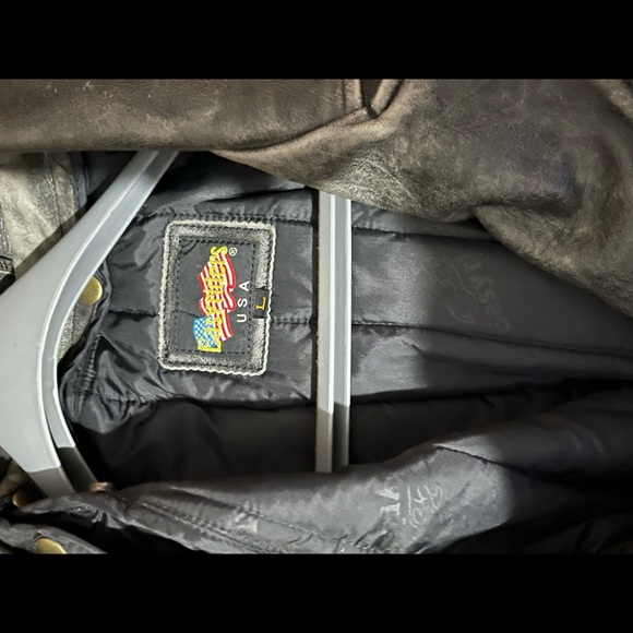 Mens L Easy Rider Leather Jacket - Picture 3 of 4